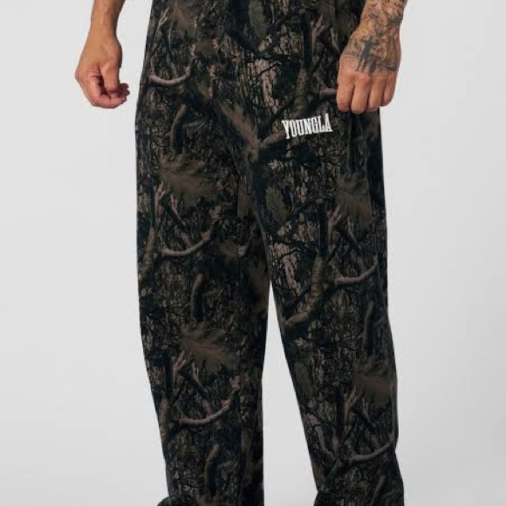 YoungLA Men's Woodland Camo Joggers
